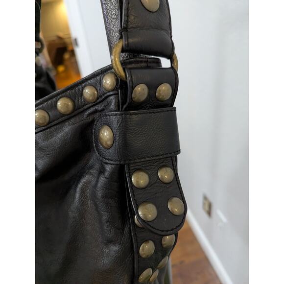 Kooba Leather Black Shoulder Bag with Gold hardware - Picture 4 of 16